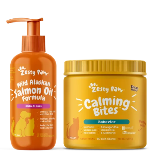 Cat Calming Bites   Wild Alaskan Salmon Oil Formula Bundle
