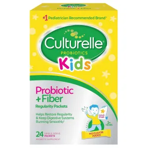 Culturelle Kids Digestive Health Probiotic   Fiber Powder Packets - 24 Ct