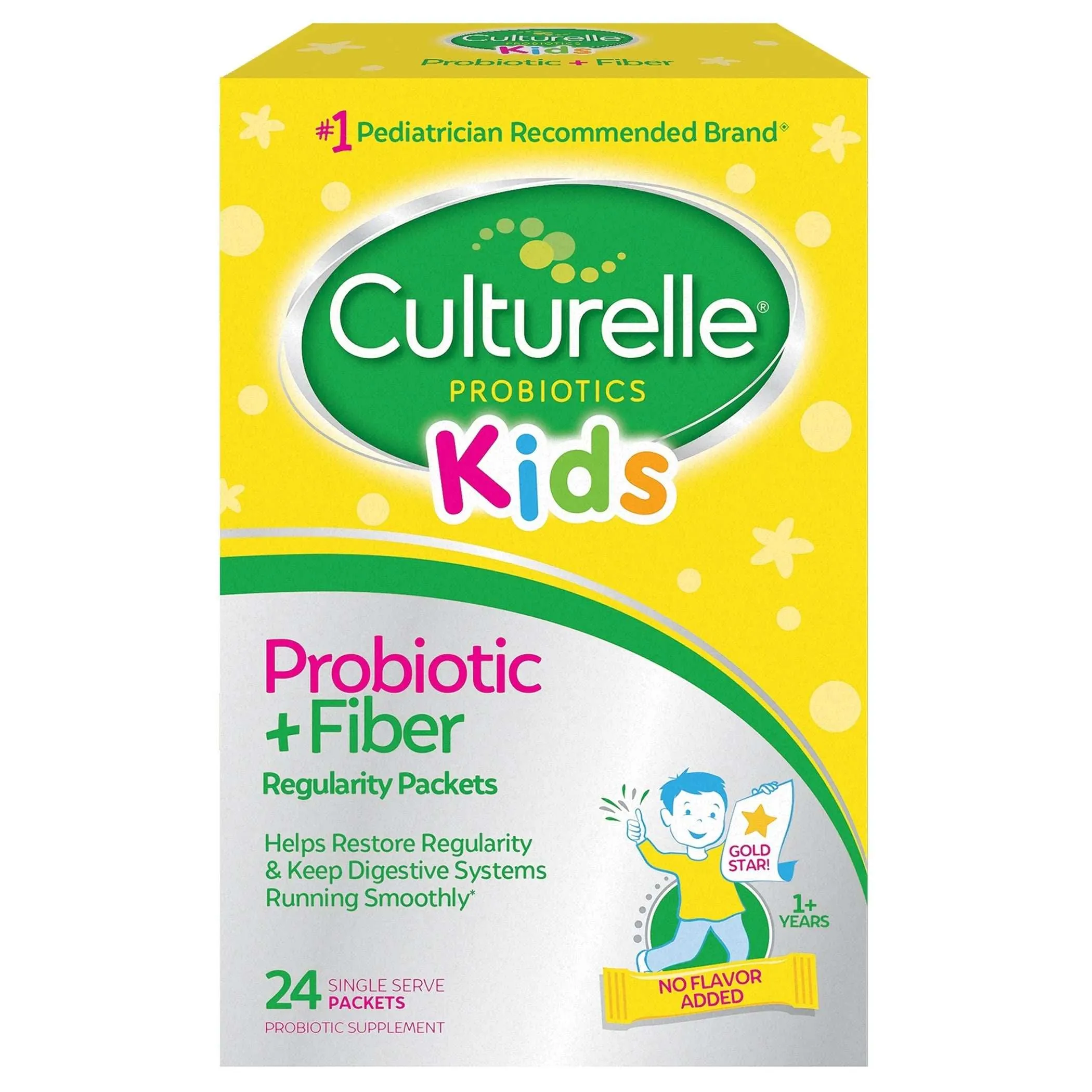Culturelle Kids Digestive Health Probiotic   Fiber Powder Packets - 24 Ct