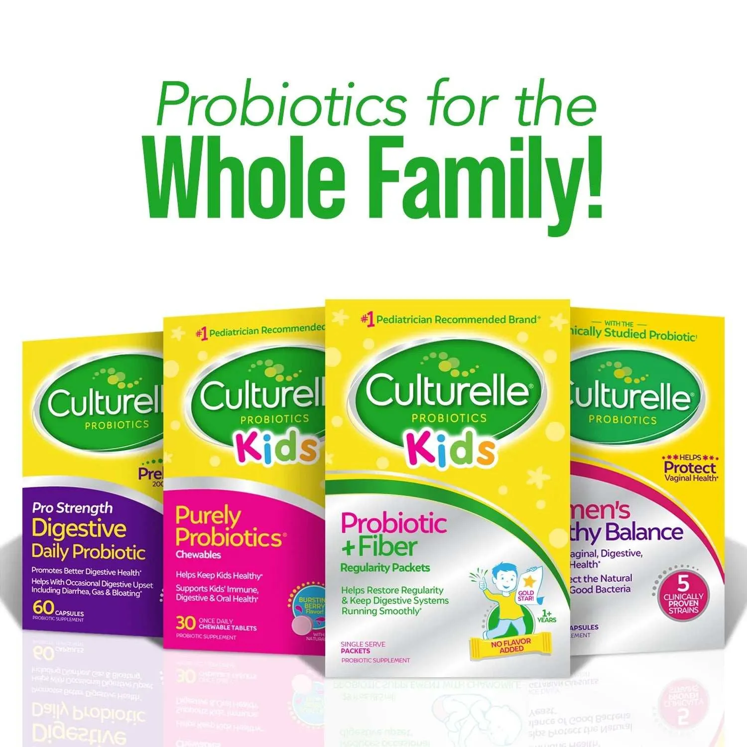 Culturelle Kids Digestive Health Probiotic   Fiber Powder Packets - 24 Ct