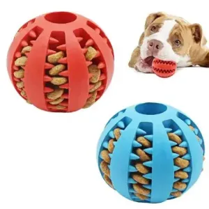 Dog Ball Toys for Small Dogs Interactive Elasticity Puppy Chew Toy Tooth Cleaning Rubber Food Ball Toy Pet Stuff Accessories