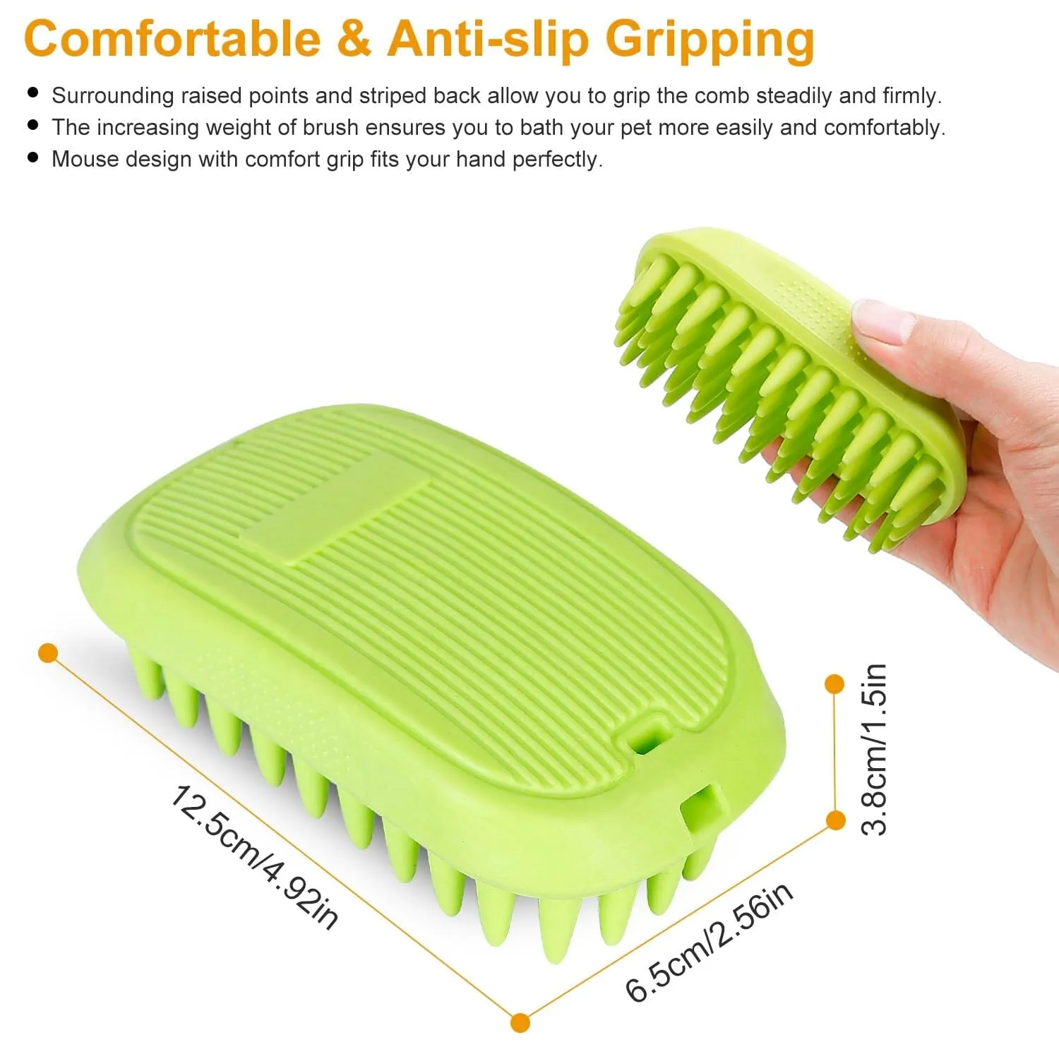 Dog Bath Brush Anti-Skid Pet Grooming Shower Silicone Massage Comb