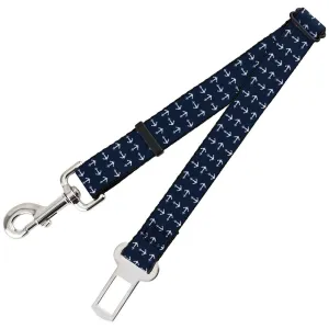 Dog Safety Seatbelt for Cars - Anchors Navy/White