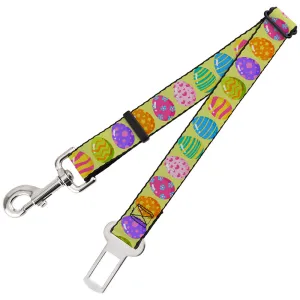 Dog Safety Seatbelt for Cars - Easter Eggs Decorated Eggs Yellow/Multi Color