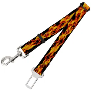 Dog Safety Seatbelt for Cars - Flames Vivid Black/Orange