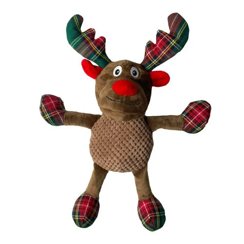 Happy Pet Festive Waffle Reindeer Dog Toy