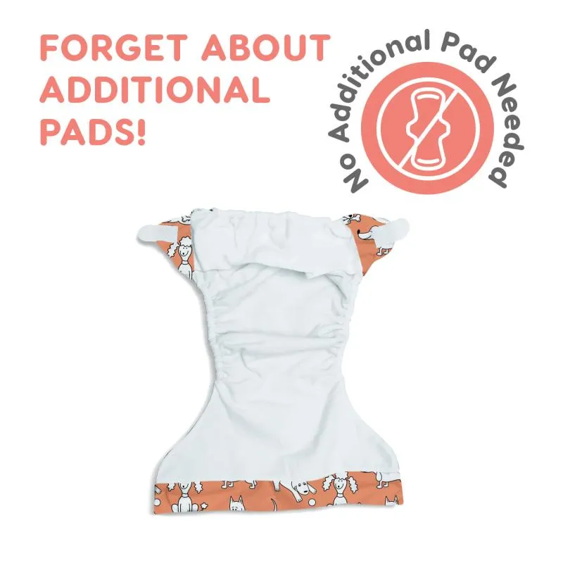 Misoko reusable diapers for male dogs, with whales
