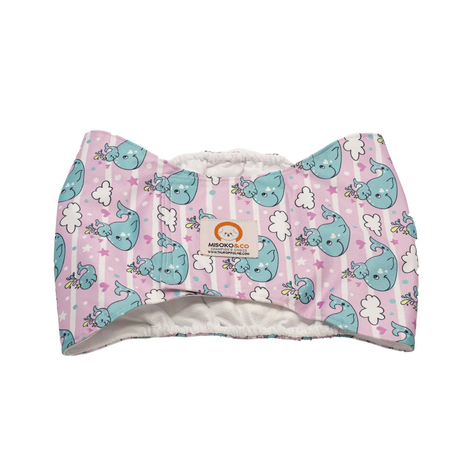 Misoko reusable diapers for male dogs, with whales