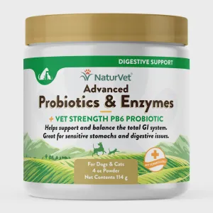 NaturVet Advanced Enzymes/Probiotic Powder, 4oz