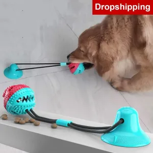 Pet Dog Toys Silicon Suction Cup Tug dog toy Dogs Push Ball Toy Pet
