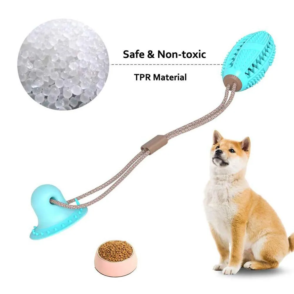 Pet Dog Toys Silicon Suction Cup Tug dog toy Dogs Push Ball Toy Pet