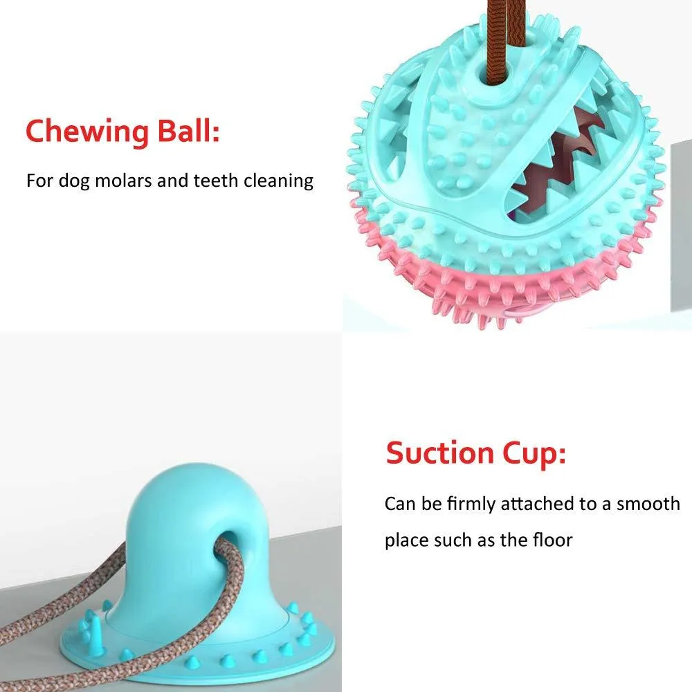 Pet Dog Toys Silicon Suction Cup Tug dog toy Dogs Push Ball Toy Pet