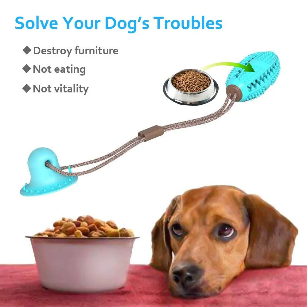Pet Dog Toys Silicon Suction Cup Tug dog toy Dogs Push Ball Toy Pet
