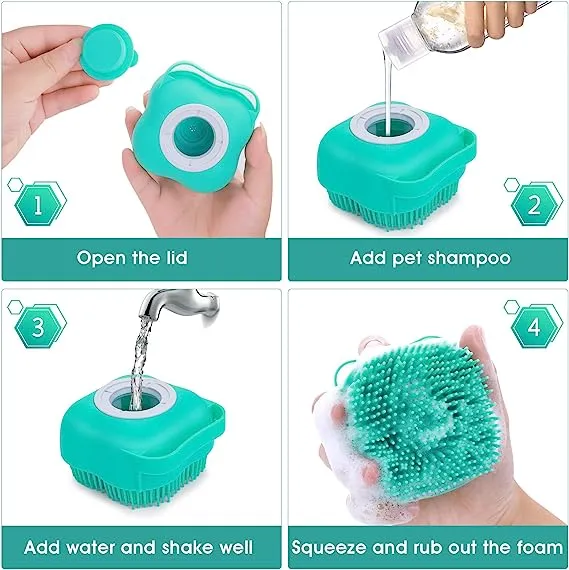 Pet Silicone Bath Brush
