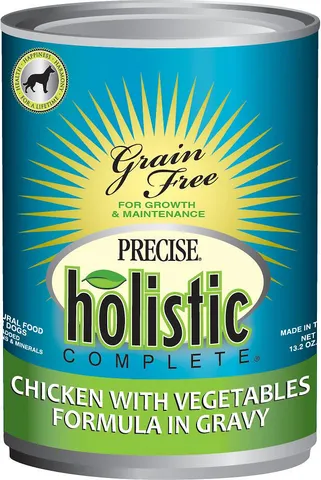 Precise Holistic Complete Chicken with Vegetables Formula in Gravy Grain-Free Canned Dog Food