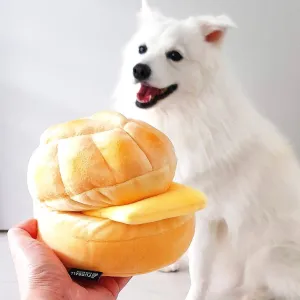 (Premium) Hong Kong Bolo Bun Squeaker Chew Toy for Pet Dogs