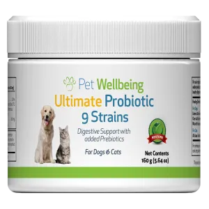 Ultimate Probiotic 9 Strains with Prebiotics - Gut Microbiome Health for Cats