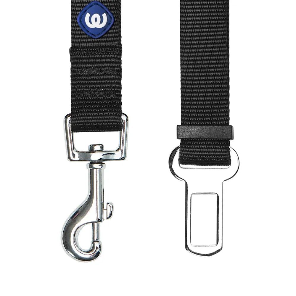 Universal Nylon Adjustable Safety Dog Seat Belt for Puppy S M L Boy Girl Dogs, Black