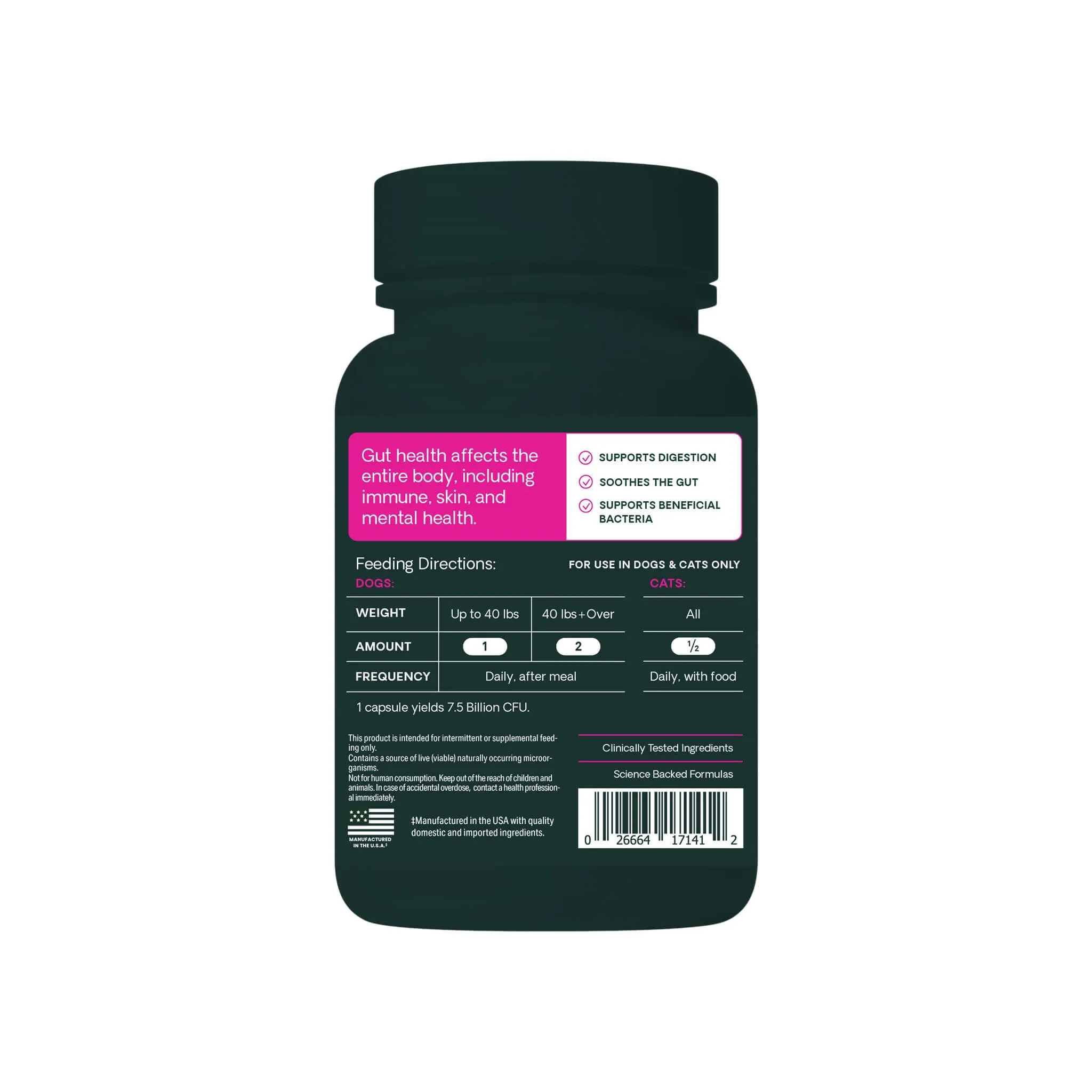 VetriScience Extra Strength Gut Health Dog & Cat Supplement