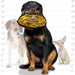 VIP Tuffy's Mega Odd Ball Tiger Print Dog Toy