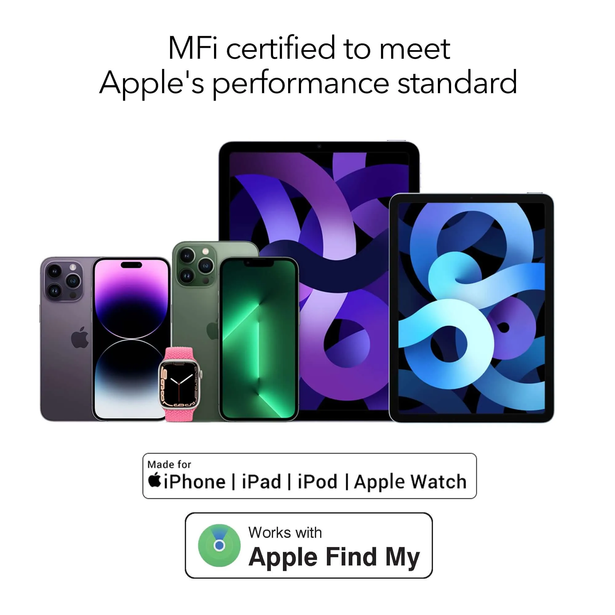 Wasserstein WTag Bluetooth Tracker - MFi Certified - Works with Apple Find My (Not Compatible with Android)