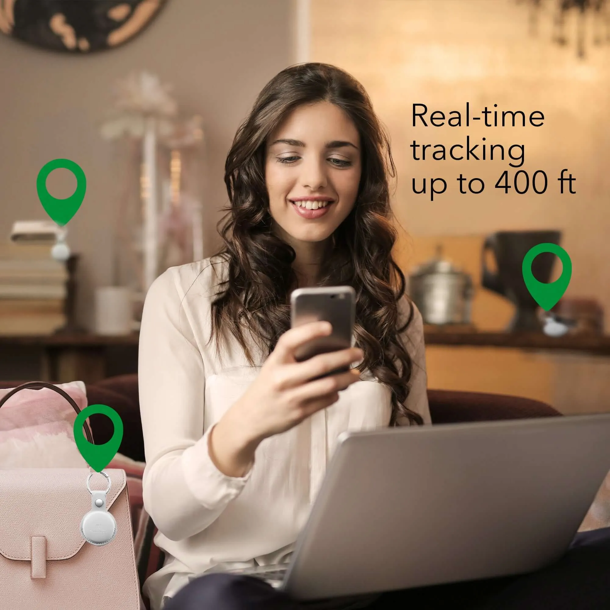 Wasserstein WTag Bluetooth Tracker - MFi Certified - Works with Apple Find My (Not Compatible with Android)