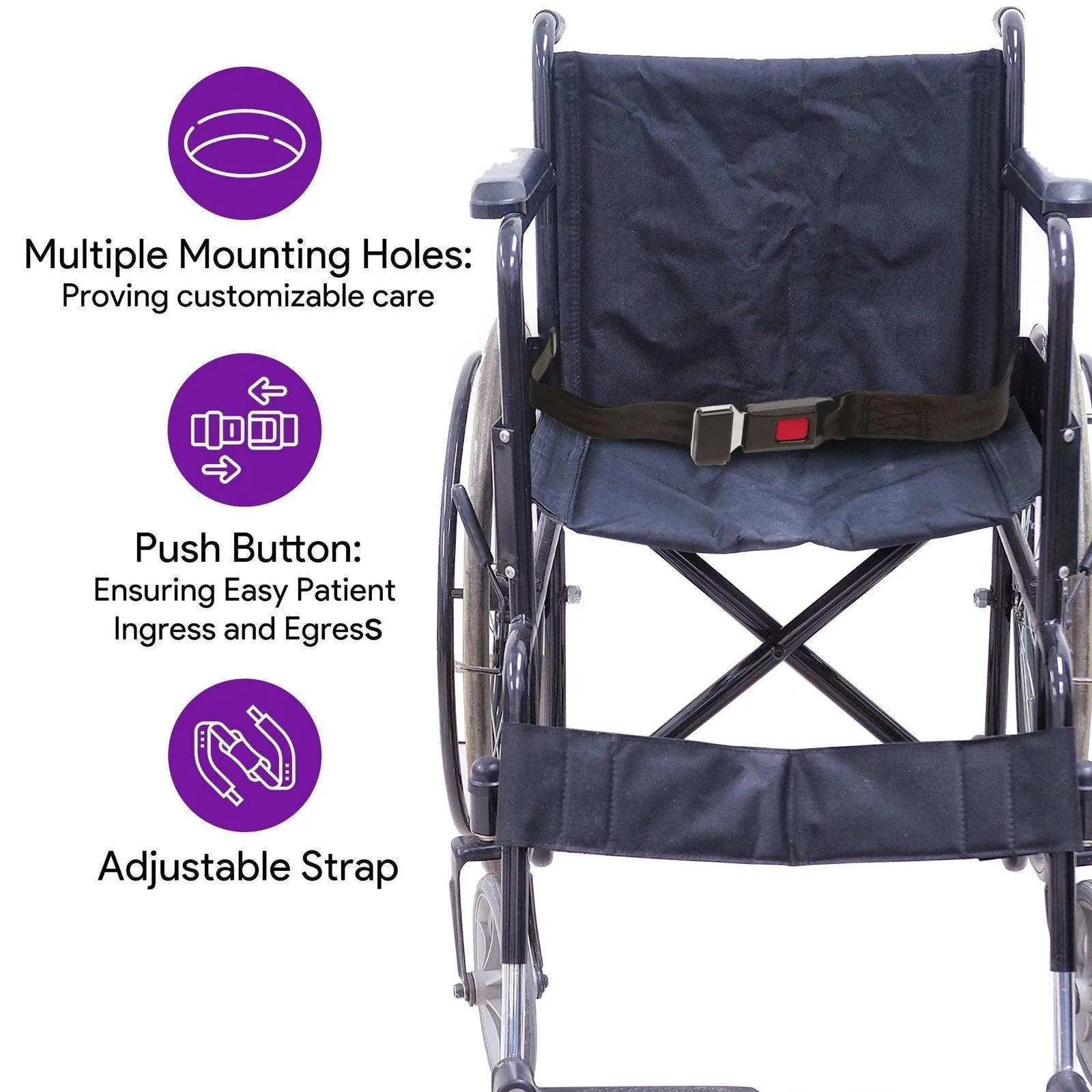 Wheelchair Seatbelt With Push Button